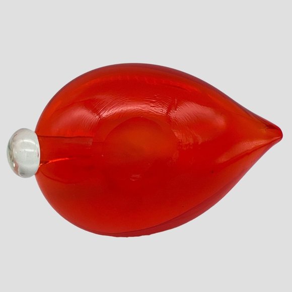 Vintage Art Glass Swan Trinket Dish Ruby Red & Clear 7.5" x 5" MCM - Picture 6 of 6